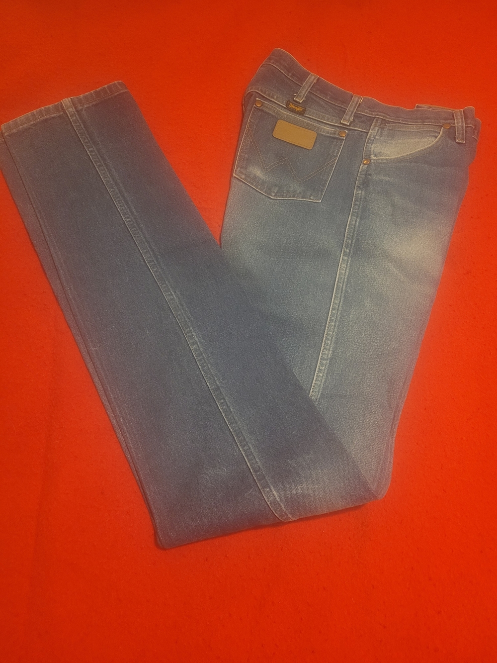 Wrangler Straight Fit 32x44 Men’s Jeans in Blue Denim - Picture 3 of 4